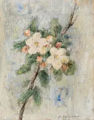 Mihai Sârbulescu, Flori de măr, ulei pe pânză