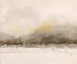Marcel Bejgu, Iarnă la Bucov, 1996, ulei pe pânză
