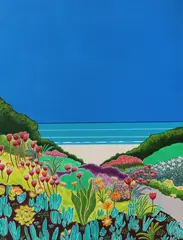 Path to the Sea by Dana Olteanu, 2023, acrilic pe pânză, sold Sep 2023