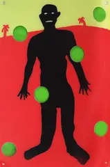 Greenutopiascreen by Reg, 2022, print UV și autocolant printat UV aplicat pe plexiglass, offered Sep 2023