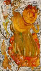 Cabaret by Tia Peltz, 1974, ulei pe hârtie lipită pe carton, sold Sep 2023