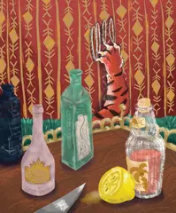 Antonio Brătoiu, They Keep The Tiger in The Living Room, 2023, serigrafie