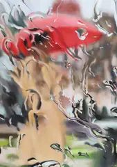 In the Rain by Teona Toderel, 2023, ulei pe pânză, sold Sep 2023