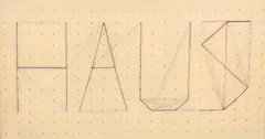 Kurt von Bley, HAUS, 2016, broderie pe hârtie