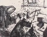 Emanuel Borcescu, Office, 2008, marker pe hârtie