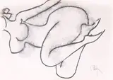Constantin Piliuță, Nud, acuarelă pe hârtie