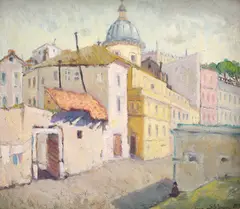 Sile Ionescu, Vară la Roma, 1937, ulei pe carton
