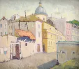 Sile Ionescu, Vară la Roma, 1937, ulei pe carton