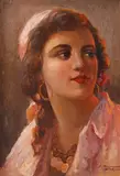 Samuel Bogdanovici, Chivuță, ulei pe carton