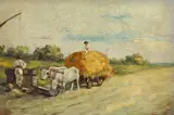 Constion, Popas la fântână, ulei pe carton