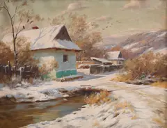 Tibor Szontágh, Peisaj din Ardeal, ulei pe pânză