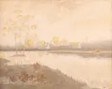 Marcel Bejgu, Peisaj la Comana, 1995, ulei pe pânză