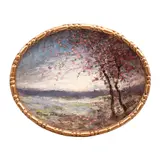 Primăvară by Eugenia Filotti Atanasiu, ulei pe carton, sold Sep 2023