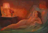 Samuel Bogdanovici, La lumina serii, 1936, ulei pe carton