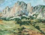 Dudu Alexandrescu Milcoveanu, Piatra Craiului, ulei pe carton