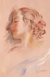 Ghelman Lazăr, Reverie, pastel pe hârtie