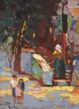 Rudolf Négely, Stradă din Larnaca, ulei pe pânză
