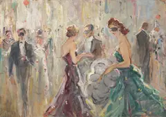 Nicolae Furduescu, Bal mascat, ulei pe carton