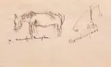 Rudolf Schweitzer–Cumpăna, Studiu din Căldărușani, cărbune pe hârtie