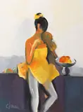 Corneliu Ionescu, Balerină cu vioară, 2013, ulei pe pânză