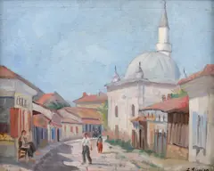 Simion Zaharia, Stradă din Balcic, ulei pe pânză