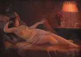 Samuel Bogdanovici, Nud pe sofa, ulei pe carton