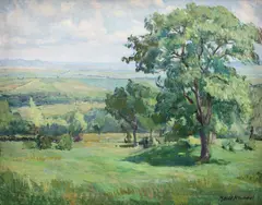 Dimineață de primăvară by Alexandru Moscu, ulei pe pânză, sold Jul 2023