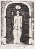 Ștefan Câlția, Golemul (după Gustav Meyrink), 1987, litografie