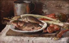 Adela Jean, Masa pescarului, 1927, ulei pe carton