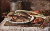 Adela Jean, Masa pescarului, 1927, ulei pe carton