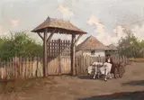 Ion Doboşariu, Întoarcerea de la târg, ulei pe carton