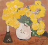 Tufănele by Ion Popescu Negreni, ulei pe carton, sold Jul 2023