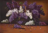 Cornel Raţiu, Liliac, ulei pe carton
