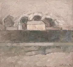 Horea Paştina, Case la țară, 1974, ulei pe pânză