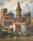 Nicolae Ambrozie, Canal din Bruges, ulei pe pânză