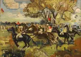 Alexandru Gănescu, Curse de cai, ulei pe pânză