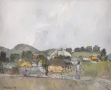 Traian Brădean, Peisaj din Măgura, 1991, ulei pe pânză