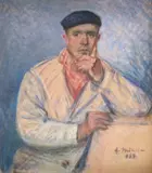 Andras (Andrei) Mikola, Pe gânduri, 1963, ulei pe carton