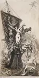 Marcel Chirnoagă, Corabia nebunilor IV, 1998, acvaforte și gravură cu acul