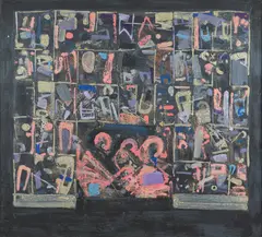 Vasile Raţă, Poartă, 2001, ulei pe pânză