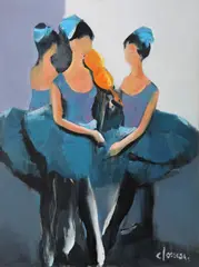 Trio by Corneliu Ionescu, 2023, ulei pe pânză, offered Jul 2023
