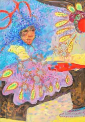 Mirela Trăistaru, Mască venețiană, 1999, ulei pe pânză