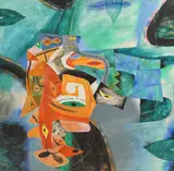 Alfred Rece, Tentația Evei, 1998, acrilic pe pânză