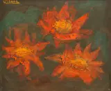 Rodica Lazăr, Flori, 2002, ulei pe pânză