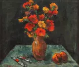 Vasile Parizescu, Natură statică de atelier, 1983, ulei pe carton