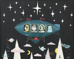 Silvia Avramescu, The Crossworlds Escape, 2022, guașă pe hârtie