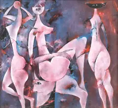Dans by Harry Guttman, 1989, ulei pe pânză, offered Jul 2023