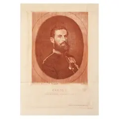 Theodor Aman, Carol I domnitorul românilor, gravură în cupru