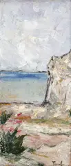 Golf la Balcic by Nicolae Tonitza, cca. 1925, ulei pe carton, sold Jun 2023
