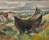 Petre Iorgulescu-Yor, Bărci la mal, 1931, ulei pe carton